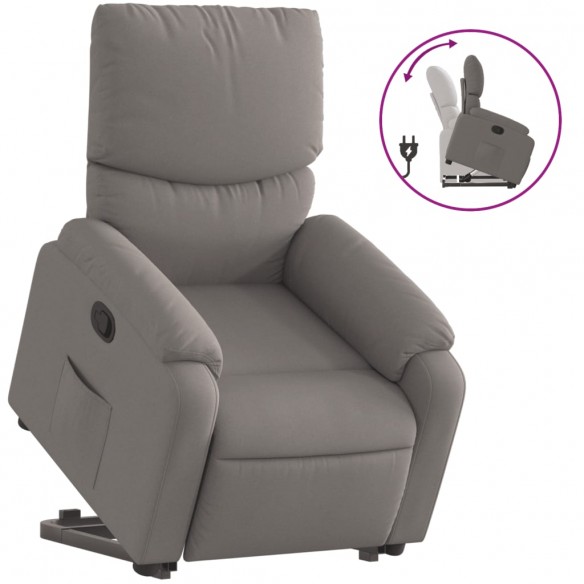 Fauteuil inclinable taupe tissu