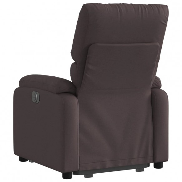 Fauteuil inclinable électrique marron foncé tissu