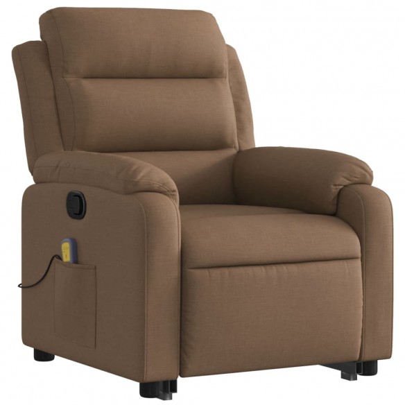 Fauteuil de massage inclinable Marron Tissu