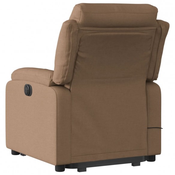 Fauteuil de massage inclinable Marron Tissu