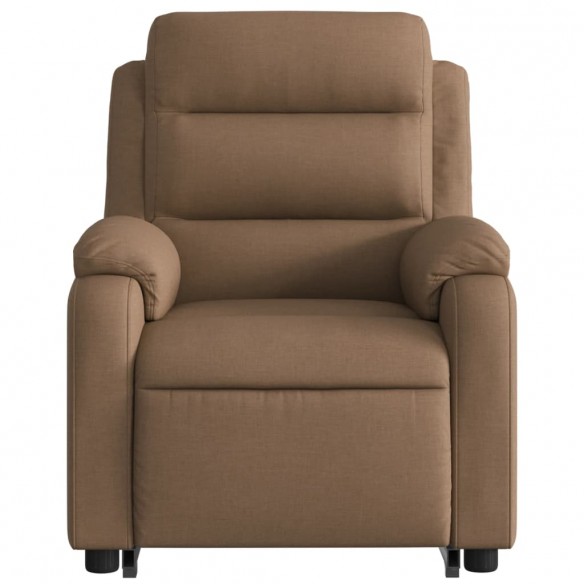 Fauteuil de massage inclinable Marron Tissu