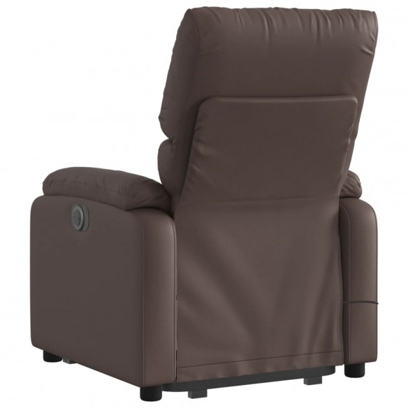 Fauteuil inclinable de massage électrique marron similicuir