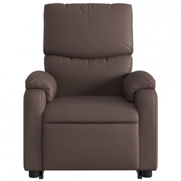 Fauteuil inclinable de massage électrique marron similicuir