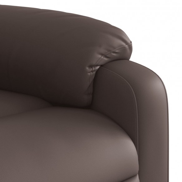 Fauteuil inclinable de massage électrique marron similicuir