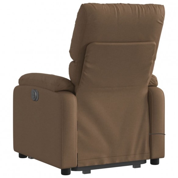 Fauteuil inclinable de massage électrique Marron Tissu