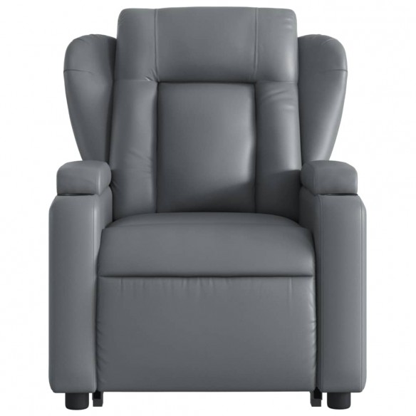 Fauteuil inclinable de massage électrique gris similicuir