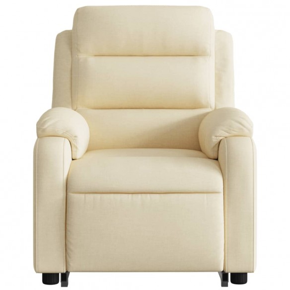 Fauteuil inclinable de massage Crème Tissu