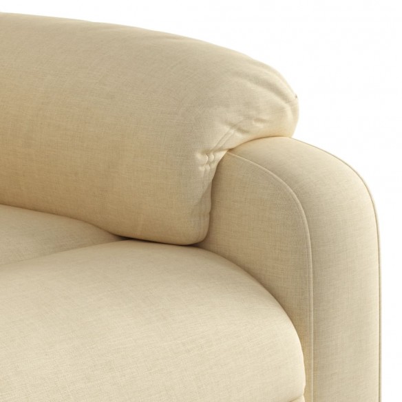 Fauteuil inclinable de massage Crème Tissu