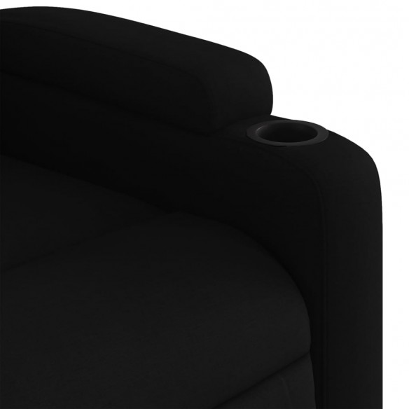 Fauteuil inclinable de massage électrique Noir Tissu