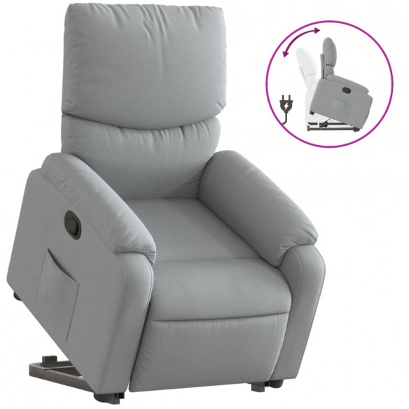 Fauteuil inclinable Gris clair Tissu