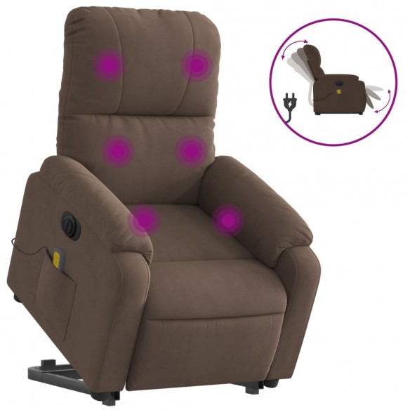 Fauteuil inclinable de massage électrique marron