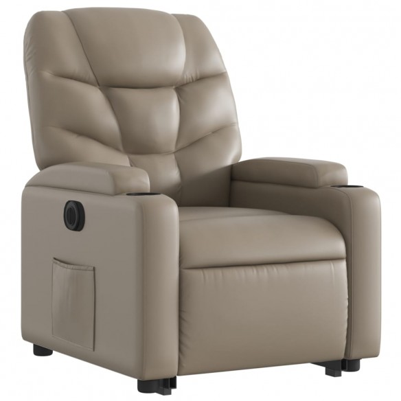 Fauteuil inclinable électrique cappuccino similicuir