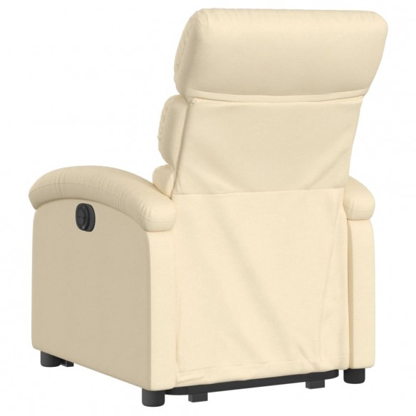 Fauteuil inclinable électrique crème tissu