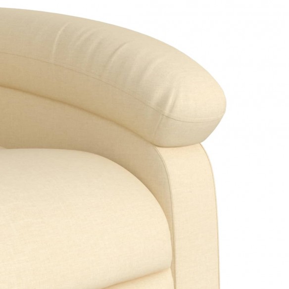 Fauteuil inclinable électrique crème tissu