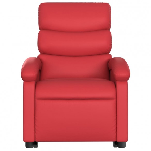 Fauteuil inclinable de massage électrique rouge similicuir