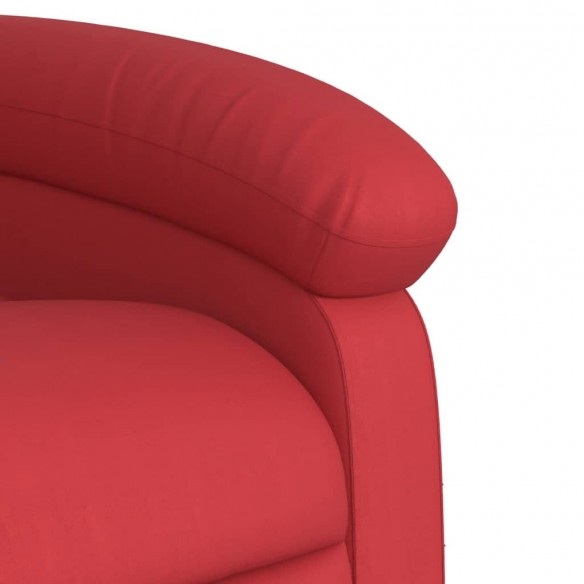 Fauteuil inclinable de massage électrique rouge similicuir