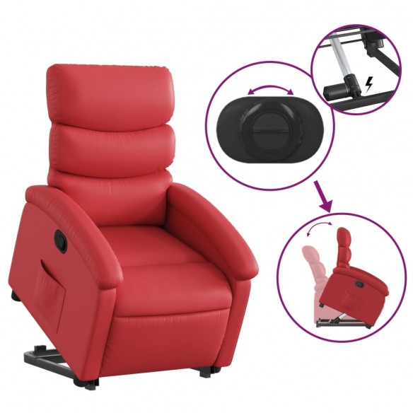 Fauteuil inclinable Rouge Similicuir