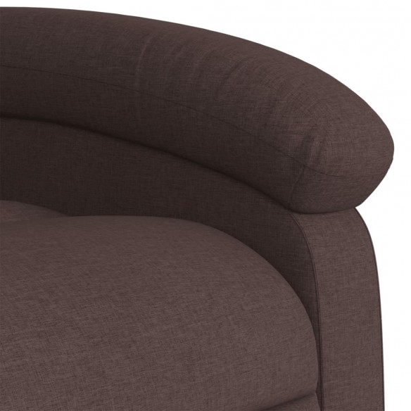 Fauteuil inclinable de massage Marron foncé Tissu