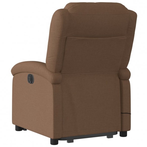 Fauteuil inclinable de massage électrique Marron Tissu