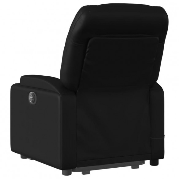 Fauteuil inclinable de massage Noir Similicuir