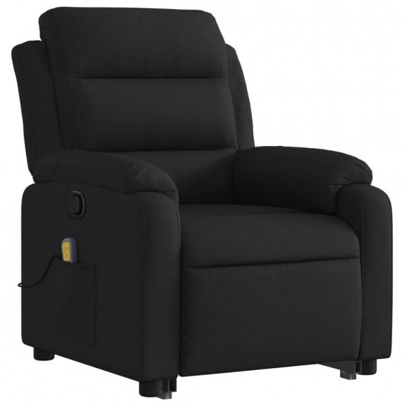 Fauteuil de massage inclinable Noir Tissu