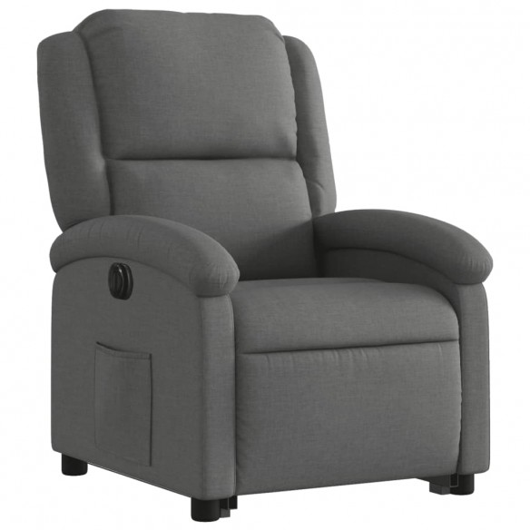 Fauteuil inclinable électrique gris foncé tissu