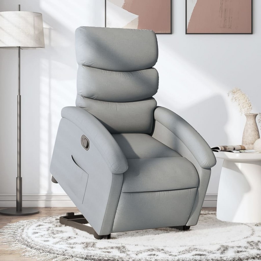 Fauteuil inclinable Gris clair Tissu