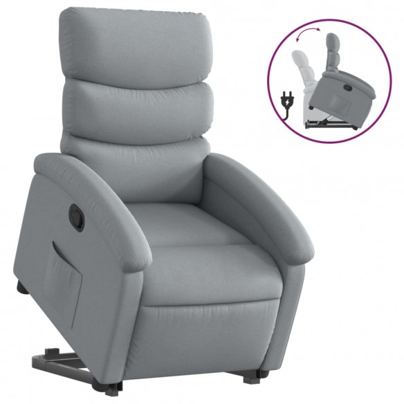 Fauteuil inclinable Gris clair Tissu