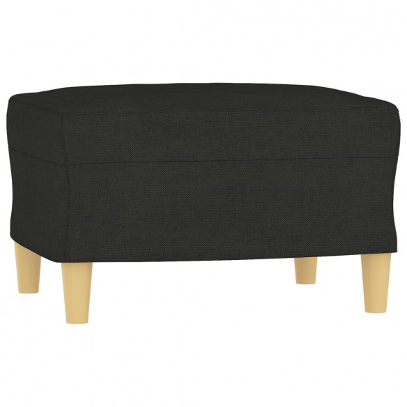 Ensemble de canapés 3 pcs avec coussins noir tissu