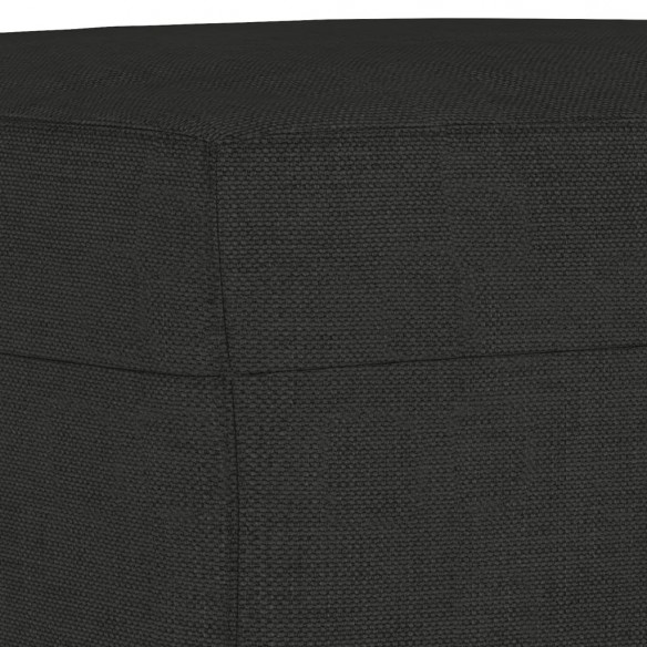 Ensemble de canapés 3 pcs avec coussins noir tissu