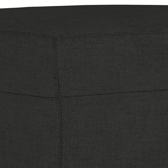 Ensemble de canapés 3 pcs avec coussins Noir Tissu