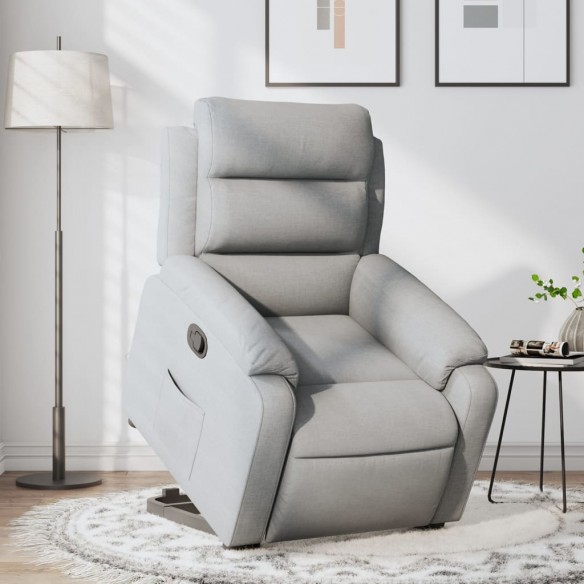 Fauteuil inclinable Gris clair Tissu