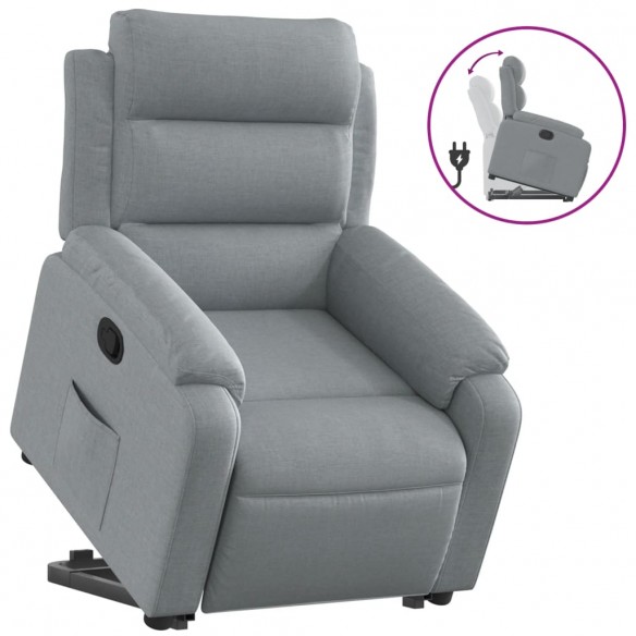 Fauteuil inclinable Gris clair Tissu