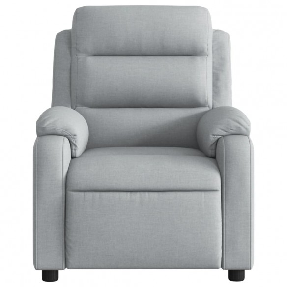 Fauteuil inclinable électrique Gris clair Tissu