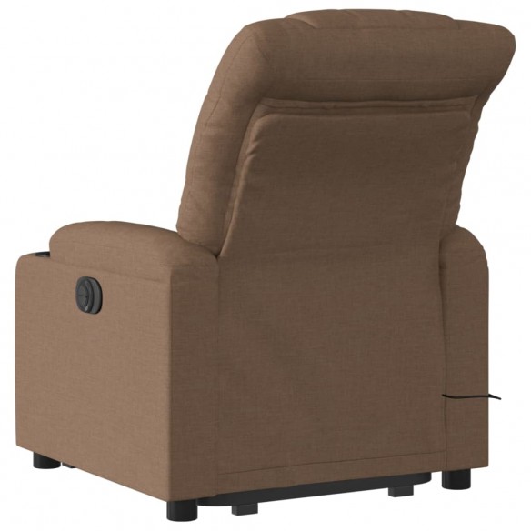 Fauteuil inclinable de massage électrique Marron Tissu