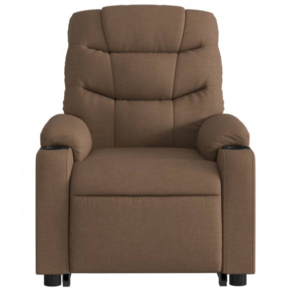 Fauteuil inclinable de massage électrique Marron Tissu