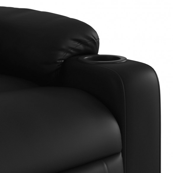 Fauteuil inclinable de massage électrique noir similicuir