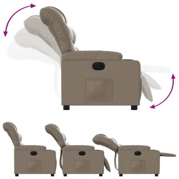 Fauteuil inclinable électrique Cappuccino Similicuir