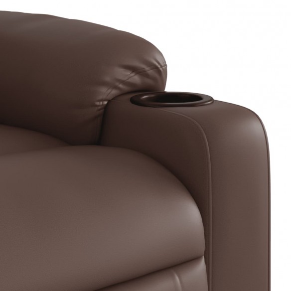 Fauteuil inclinable électrique Marron Similicuir