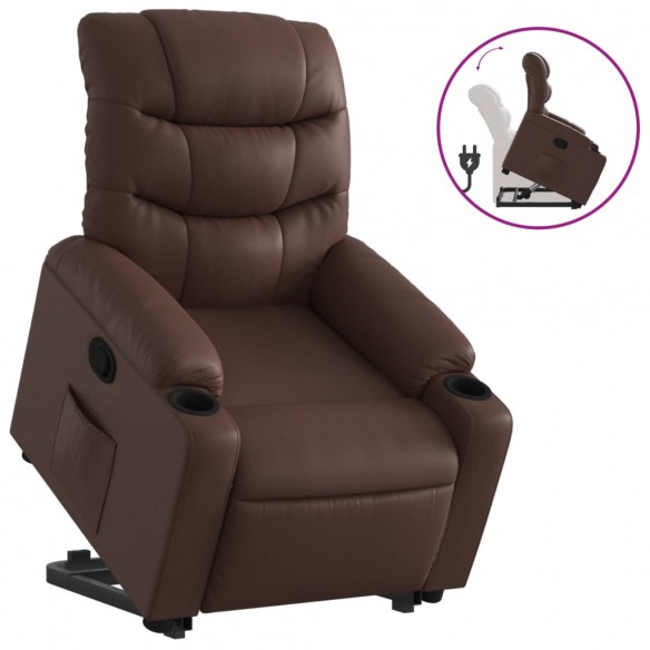 Fauteuil inclinable marron similicuir