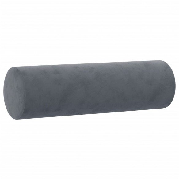 Canapé 2 places avec oreillers gris foncé 140 cm velours