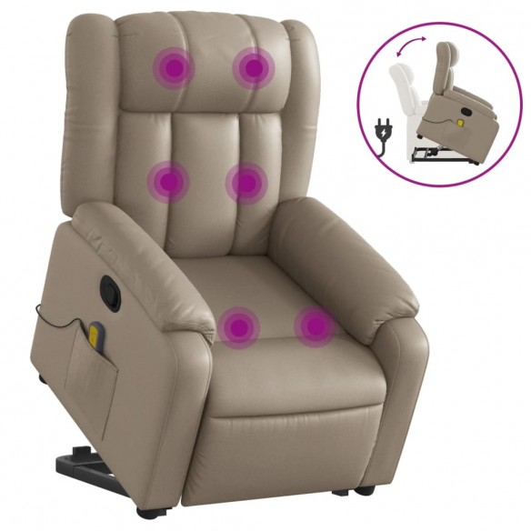 Fauteuil inclinable de massage Cappuccino Similicuir