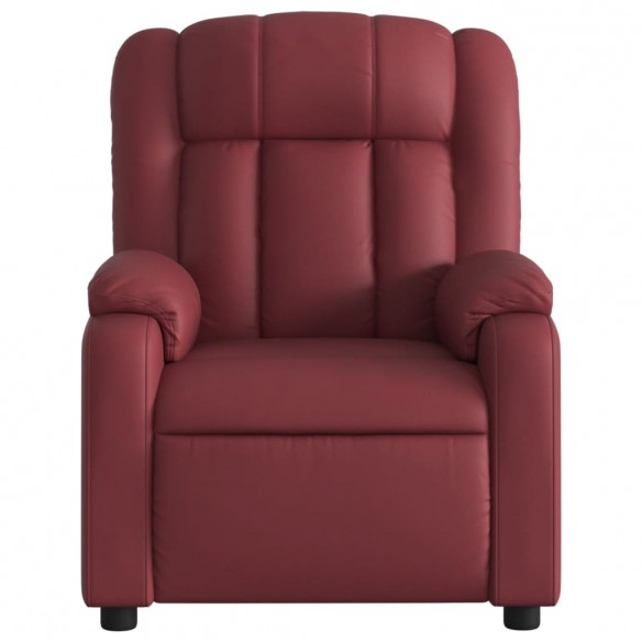 Fauteuil de massage inclinable électrique rouge bordeaux