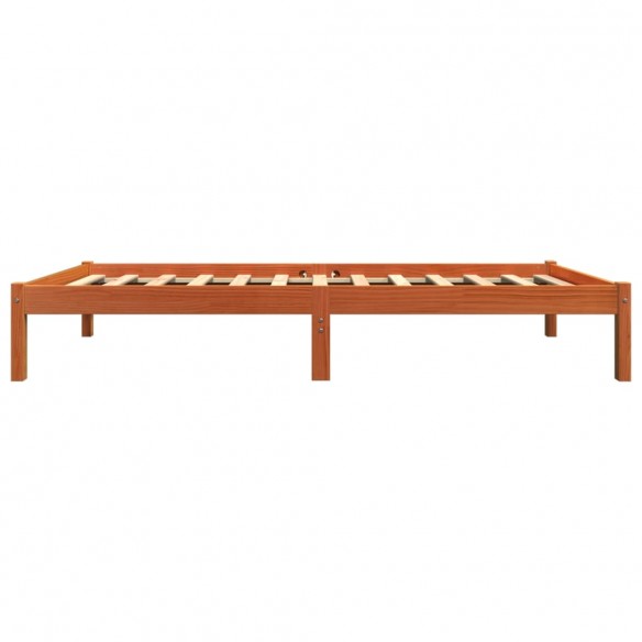 Cadre de lit cire marron 100x200 cm bois de pin massif