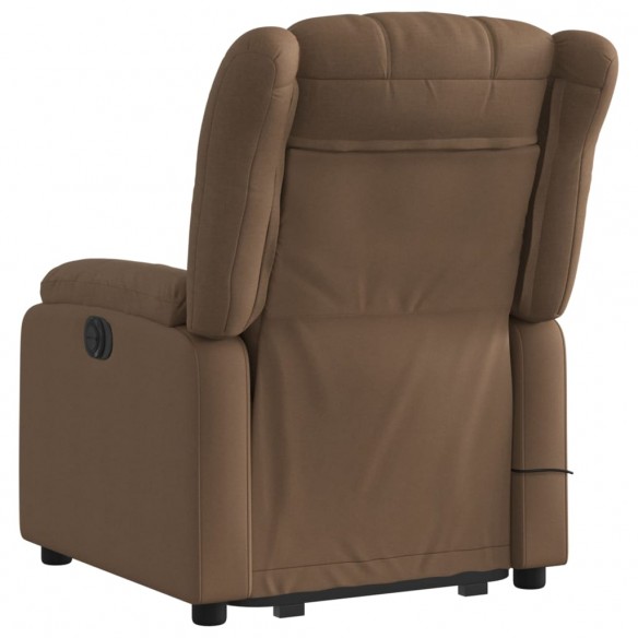 Fauteuil de massage inclinable Marron Tissu