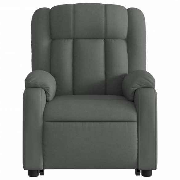 Fauteuil inclinable de massage électrique Gris foncé Tissu