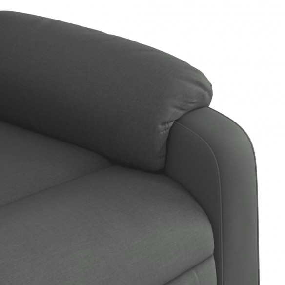 Fauteuil inclinable de massage électrique Gris foncé Tissu