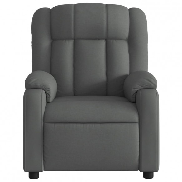 Fauteuil inclinable de massage électrique gris foncé tissu