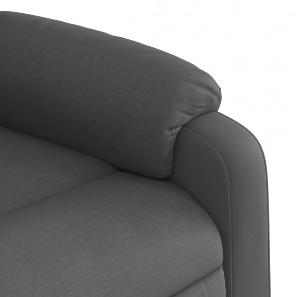 Fauteuil inclinable de massage électrique gris foncé tissu