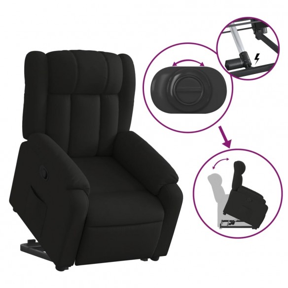 Fauteuil inclinable noir tissu